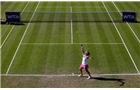 BIRMINGHAM, ENGLAND - JUNE 12:  Casey Dellacquia of Australia serves during Day Four of the Aegon Classic at Edgbaston Priory Club on June 12, 2014 in Birmingham, England.  (Photo by Paul Thomas/Getty Images)